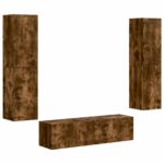 vidaXL 3 pcs Dymová dub – Obrázok 2