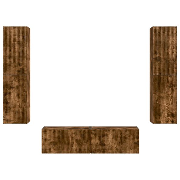 vidaXL 3 pcs Dymová dub – Obrázok 7