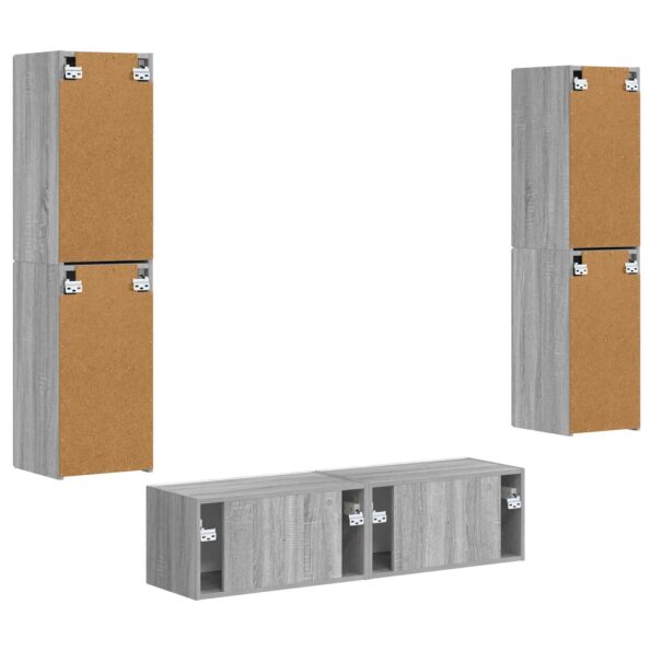 vidaXL 3 pcs Sivý Sonoma – Obrázok 8