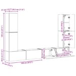 vidaXL 4 pcs Sonoma dub – Obrázok 13