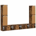 vidaXL 4 pcs Dymová dub – Obrázok 8