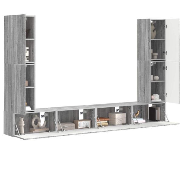 vidaXL 4 pcs Sivý Sonoma – Obrázok 3