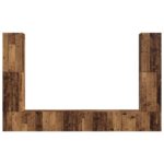 vidaXL 4 pcs Staré drevo – Obrázok 7