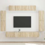 vidaXL TV skrinka 8 pcs Sonoma dub