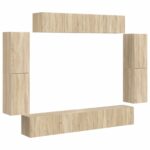 vidaXL TV skrinka 8 pcs Sonoma dub – Obrázok 2