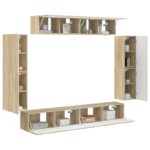 vidaXL TV skrinka 8 pcs Sonoma dub – Obrázok 3