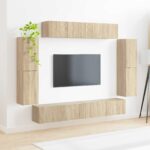vidaXL TV skrinka 8 pcs Sonoma dub – Obrázok 4
