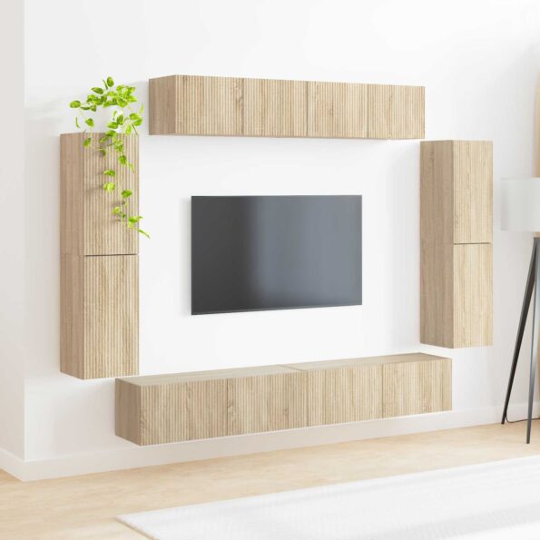 vidaXL TV skrinka 8 pcs Sonoma dub – Obrázok 4