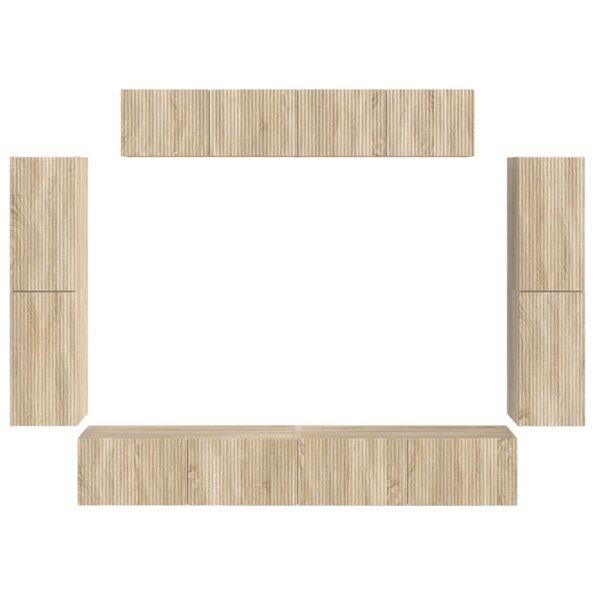 vidaXL TV skrinka 8 pcs Sonoma dub – Obrázok 8