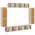 vidaXL TV skrinka 8 pcs Sonoma dub – Obrázok 9