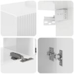 vidaXL 4 pcs Vysoký lesk bielej – Obrázok 10