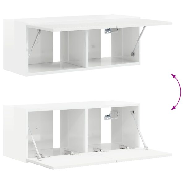 vidaXL 4 pcs Vysoký lesk bielej – Obrázok 12