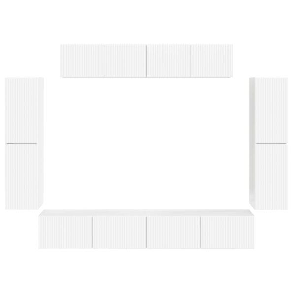 vidaXL 4 pcs Vysoký lesk bielej – Obrázok 8