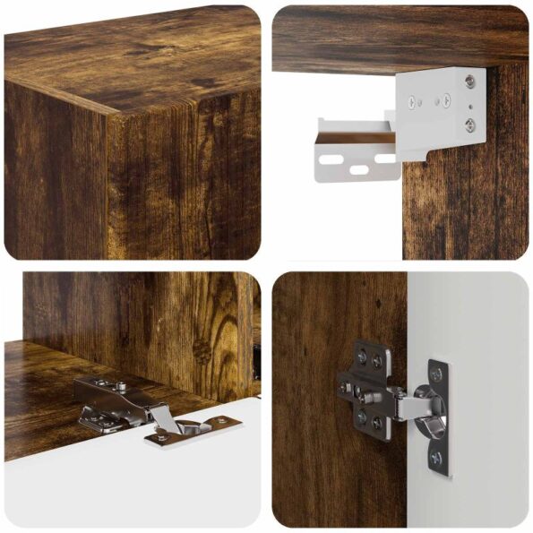 vidaXL 4 pcs Dymová dub – Obrázok 10