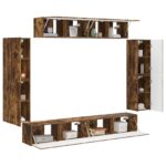 vidaXL 4 pcs Dymová dub – Obrázok 3