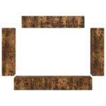 vidaXL 4 pcs Dymová dub – Obrázok 8