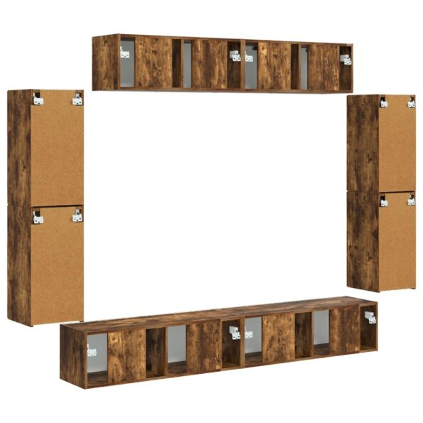 vidaXL 4 pcs Dymová dub – Obrázok 9