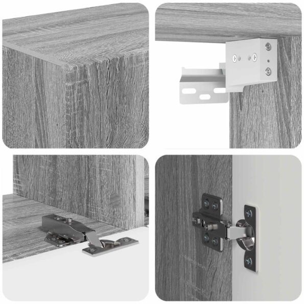 vidaXL 4 pcs Sivý Sonoma – Obrázok 10