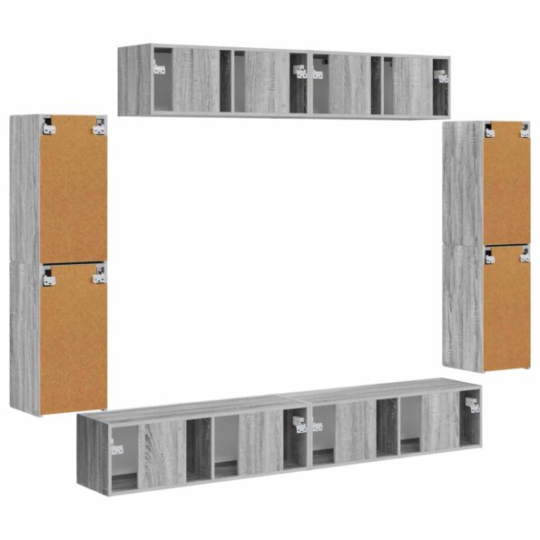 vidaXL 4 pcs Sivý Sonoma – Obrázok 9