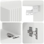 vidaXL 2 pcs Biela – Obrázok 9