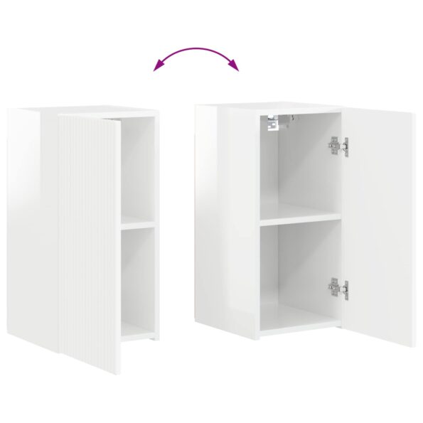 vidaXL 2 pcs Vysoký lesk bielej – Obrázok 11