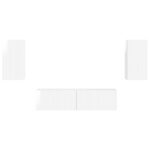 vidaXL 2 pcs Vysoký lesk bielej – Obrázok 7