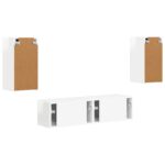 vidaXL 2 pcs Vysoký lesk bielej – Obrázok 8