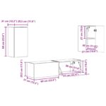 vidaXL Zostava TV skriniek 4 pcs Remeselný dub Kompozitné drevo – Obrázok 13