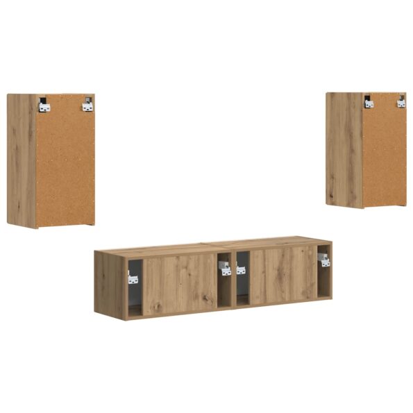 vidaXL Zostava TV skriniek 4 pcs Remeselný dub Kompozitné drevo – Obrázok 8