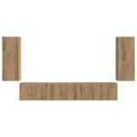 vidaXL 3 pcs Remeselný dub – Obrázok 8