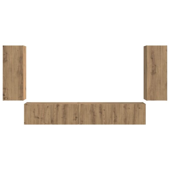 vidaXL 3 pcs Remeselný dub – Obrázok 8