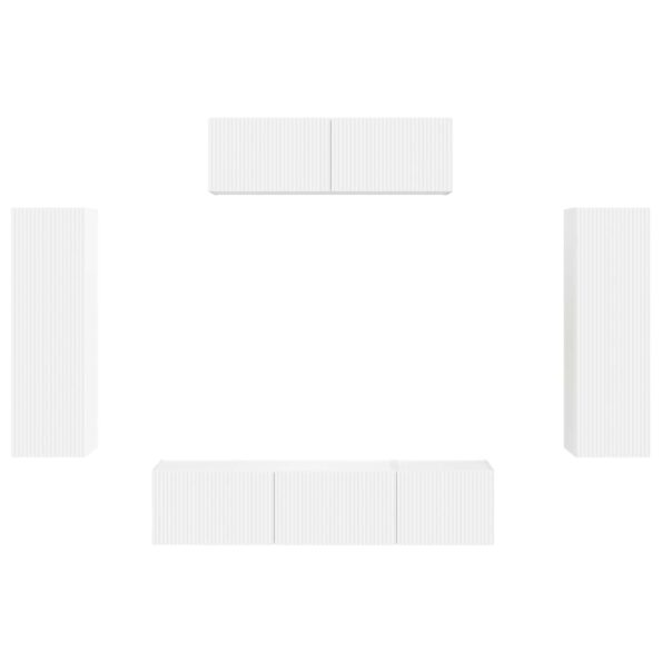 vidaXL 3 pcs Biela – Obrázok 8