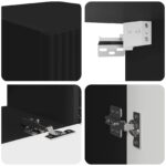 vidaXL 3 pcs Čierna – Obrázok 10