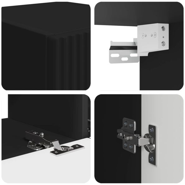 vidaXL 3 pcs Čierna – Obrázok 10