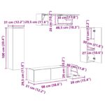 vidaXL 3 pcs Betónová šedá – Obrázok 13