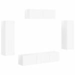 vidaXL 3 pcs Vysoký lesk bielej – Obrázok 2