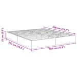 vidaXL Otomanový posteľný rám s úložiskom Údený Dub 203 x 180 x 25 cm – Obrázok 11