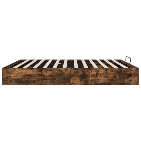 vidaXL Otomanový posteľný rám s úložiskom Údený Dub 203 x 180 x 25 cm – Obrázok 6