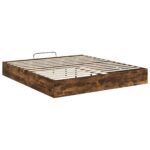 vidaXL Otomanový posteľný rám s úložiskom Údený Dub 203 x 180 x 25 cm – Obrázok 7