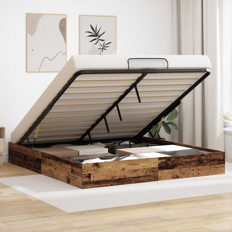 3409219_1.jpg vidaXL Otomanový posteľný rám Staré drevo 193 x 120 x 25 cm – Obrázok 1