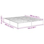 vidaXL Otomanový posteľný rám Staré drevo 193 x 120 x 25 cm – Obrázok 11