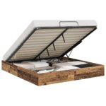 vidaXL Otomanový posteľný rám Staré drevo 193 x 120 x 25 cm – Obrázok 3