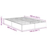 vidaXL Otomanový posteľný rám Staré drevo 193 x 120 x 25 cm – Obrázok 11