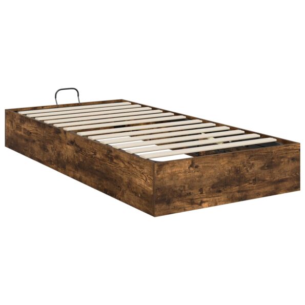 vidaXL Otomanový posteľný rám s úložiskom Údený Dub 80,5 x 200 cm – Obrázok 7