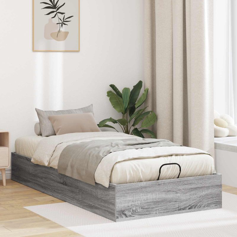 3409266_1.jpg vidaXL Otomanový posteľný rám s úložiskom Sivá Sonoma 80,5 x 200 cm – Obrázok 1