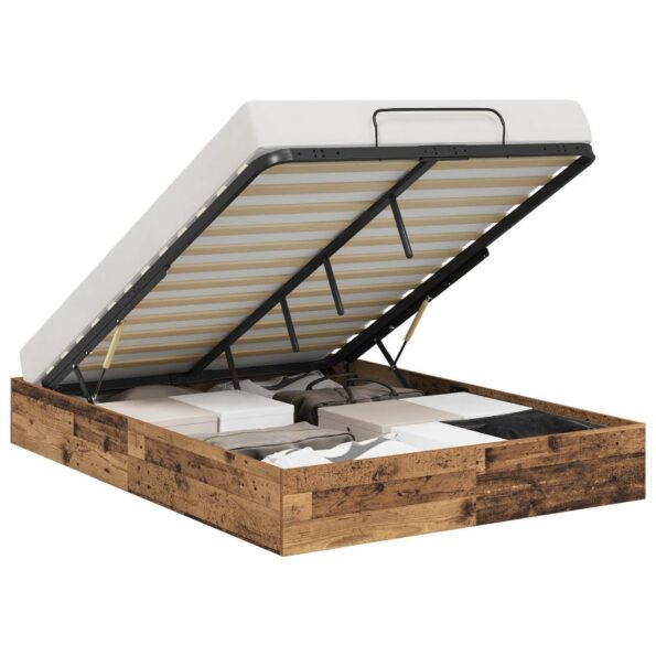 vidaXL Otomanový posteľný rám Staré drevo 193 x 120 x 25 cm – Obrázok 3
