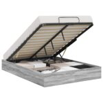 vidaXL Otomanový posteľný rám Sivý Sonoma 193 x 120 x 25 cm – Obrázok 3