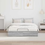 vidaXL Otomanový posteľný rám Sivý Sonoma 193 x 120 x 25 cm – Obrázok 4