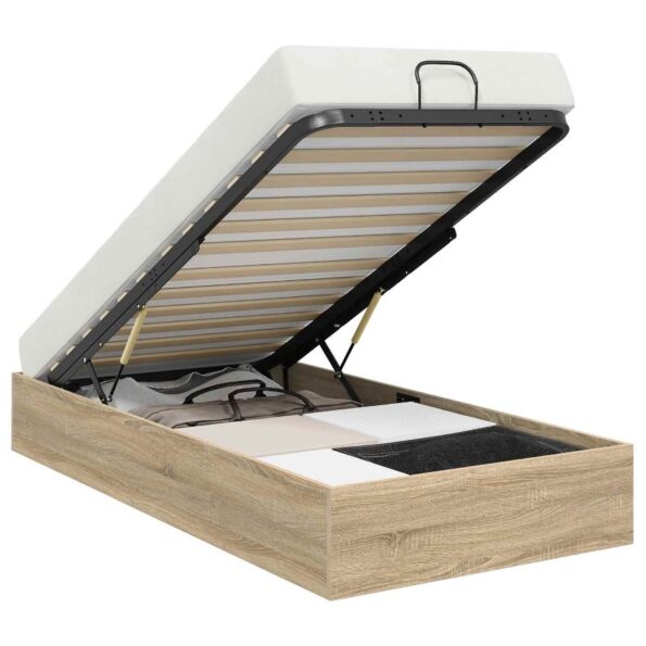 vidaXL Otomanový posteľný rám s úložiskom Sonoma dub 193 x 120 x 25 cm – Obrázok 3
