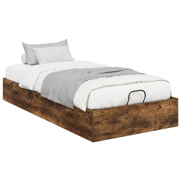 vidaXL Otomanový posteľný rám s úložiskom Údený Dub 75,5 x 190 cm – Obrázok 2